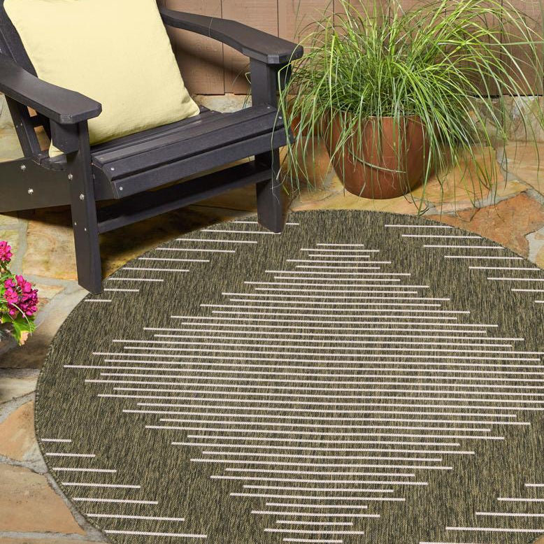 Tapis d'intérieur tissé à la machine Dex, Rond 13 pi