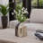 Decorative Angled Shape Vase with Marble Like Finish for Home Decor – Modern Flower Vase Ideal for Shelf Styling, Tabletop Accent, or Entryway – Gray-10621150-10621151