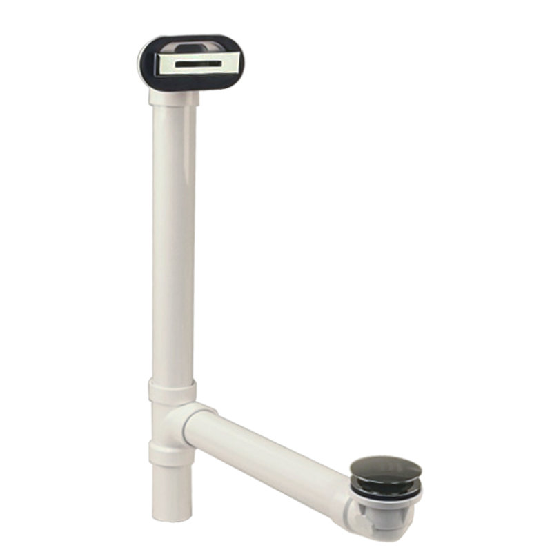 Sch. Ensemble de drain de baignoire 40 pieds en PVC avec trop-plein linéaire, Nickel poli