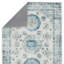 Tapis turquoise / beige lavable à la machine-69380031