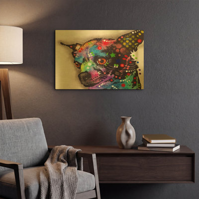 'Chichi' By Dean Russo Gold Metal Wall Art, 24" x 16"