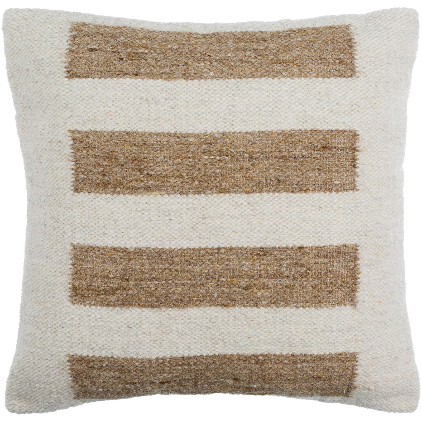 Osmund Geometric Throw Pillow, Brown, 22" x 22", Polyester/Polyfill