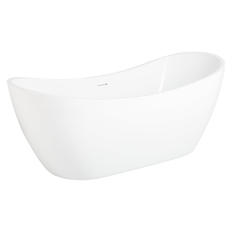 72" Sheba Acrylic Double-Slipper Tub - Air Massage With Foam