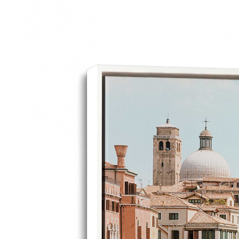 «A Venetian Voyage», reproduction sur toile, Cadre opaque blanc, H 8,75 po x l 12,75 po x P 1,75 po