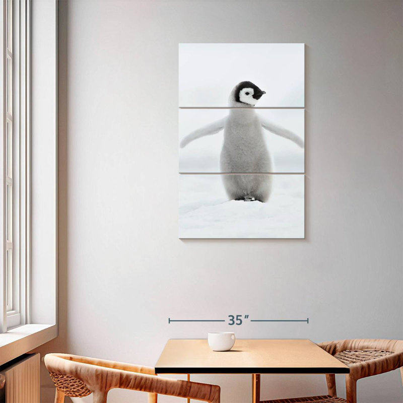 Brampt Lone Emperor Penguin, 57" H x 36" W