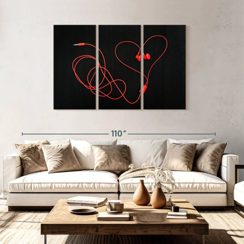 Écouteurs Abarca Heart, H 48 po x l 74 po