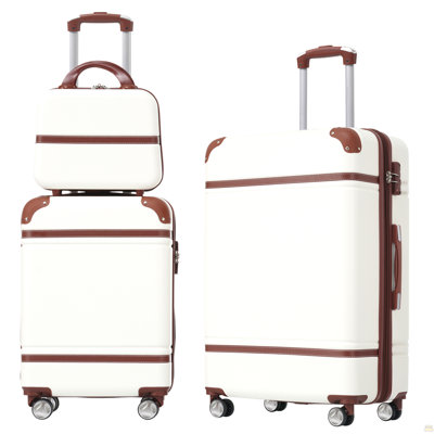 Ensemble de 3 valises à roulettes Hardshell 20 "+24" Valise à roulettes avec valise TSA