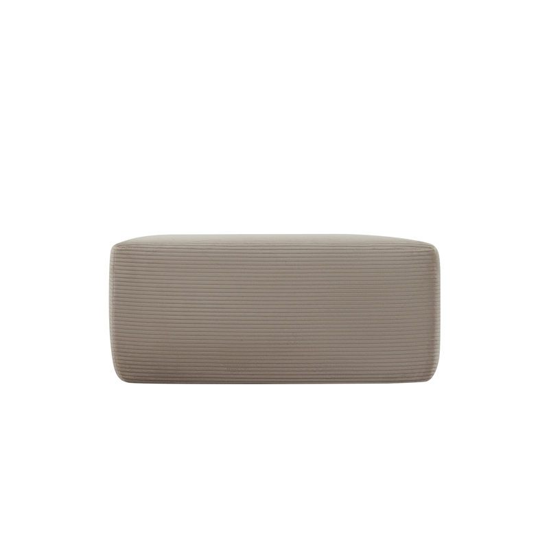 Repose-pieds confortable en tissu brun clair de style moderne pour la maison