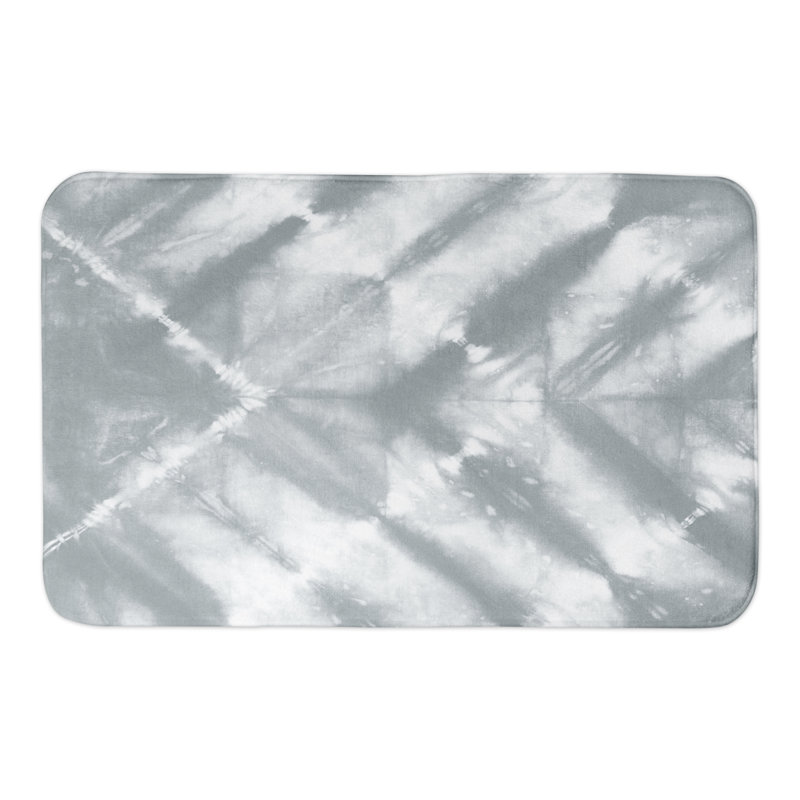 Tapis pour salle de bain à motif shibori Southwood, Gris