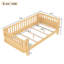 Lit simple pour enfant en bois massif avec garde-corps-2083335357