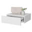 Table de chevet blanche flottante: ajout élégant à la chambre à coucher avec rangement pratique et optionnel-1683158667