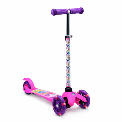 My Little Pony Scooter lumineux à 3 roues avec guidon réglable