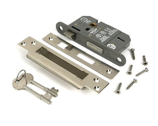 Lever BS Sash Lock, Polished Nickel