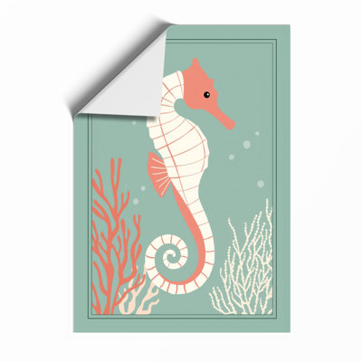 Graceful Seahorse Coastal - Framed Print