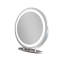 Miroir de salle de bain lumineux à DEL - rotatif à 360 °, 3 lumières colorées, peu encombrant (blanc / or / noir)-1996152074