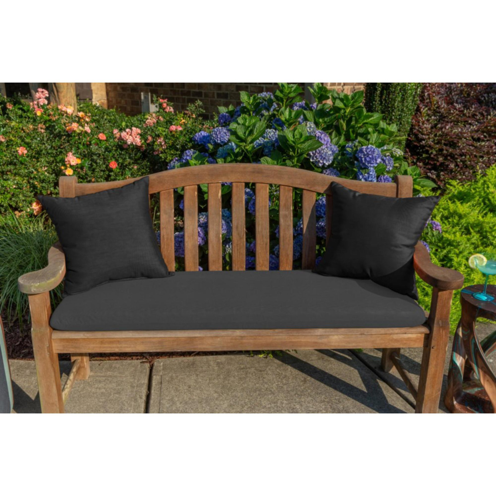  Outdoor Square Pillow Cover & Insert, Canvas Black Sunbrella®, 20"H x 20"W