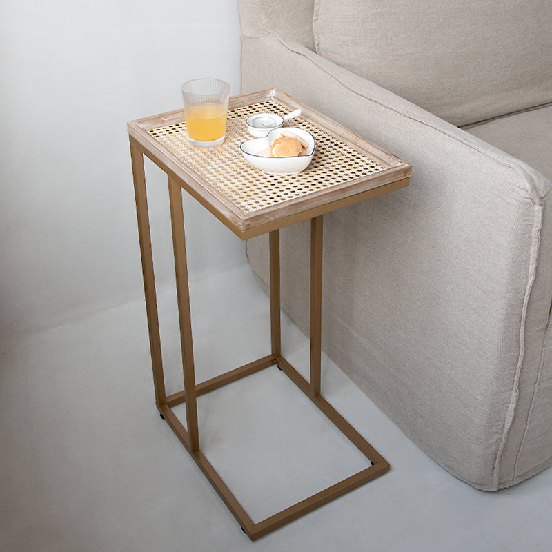 Jezzel Tray Top C Table End Table, Gold