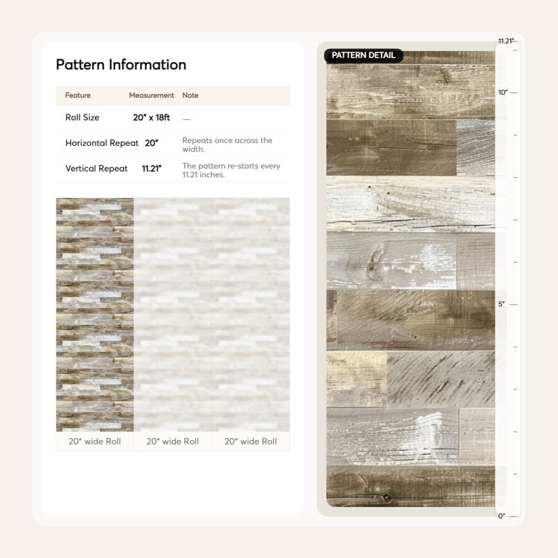 Rouleau de papier peint rustique Bryelle