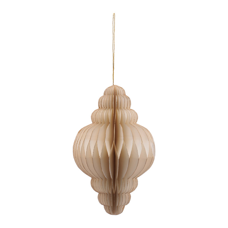 Ensemble de 6 ornements en papier, Cream