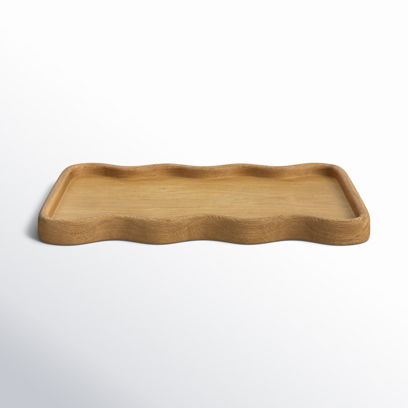Almandine Solid Wood Tray, Brown, 1.5" H x 19.25" W x 13.1" D