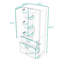 Grande armoire de rangement pour salle de bain avec tablette réglable et 2 tiroirs