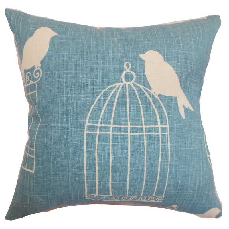 Linen Reversible Pillow Cover, 20" x 20", Aquadisiac