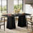  31.5'' Wooden Square Pedestal Dining Table, Rustic Dining Table for 2-4-896256555