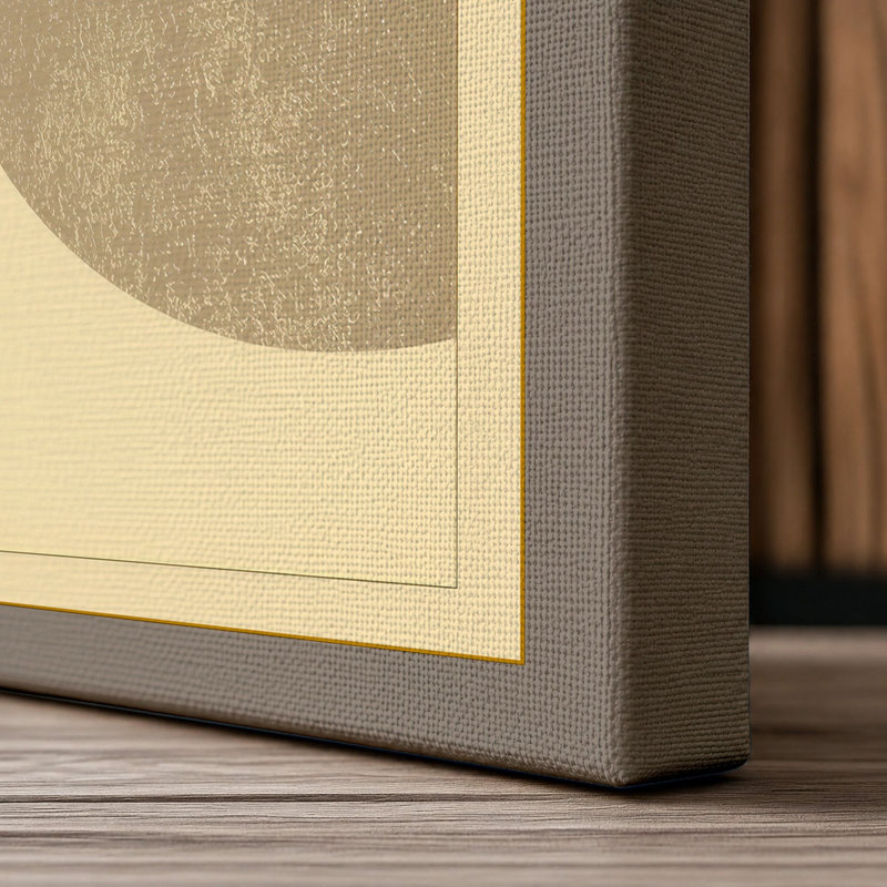 Balance Geometric - Wrapped Canvas, 30x20 - 76.2 x 50.8 cm, Taupe Border