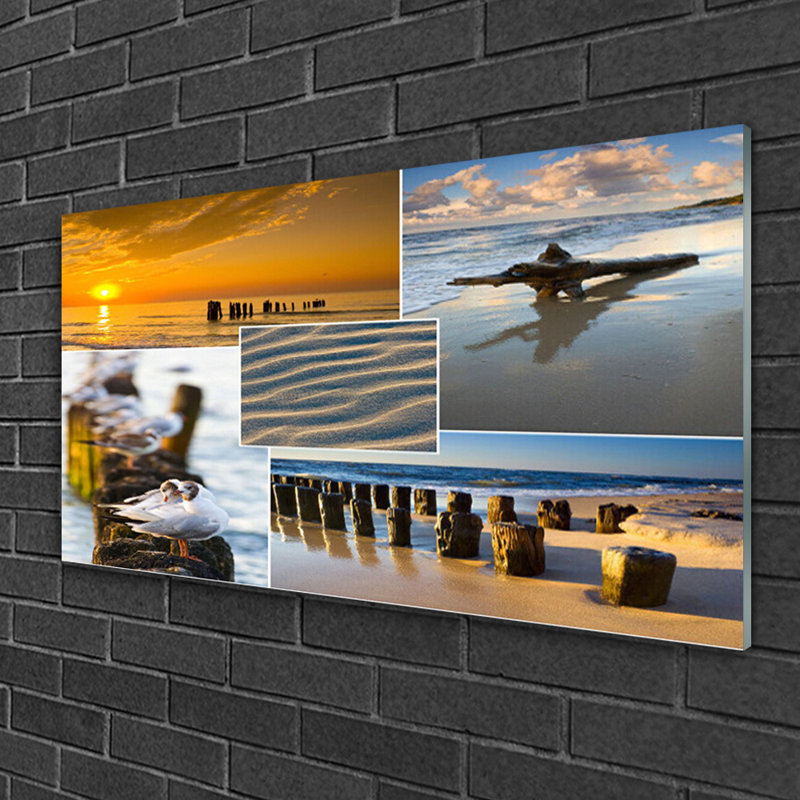 Ocean Beach Landscape - Unframed Photograph on Glass