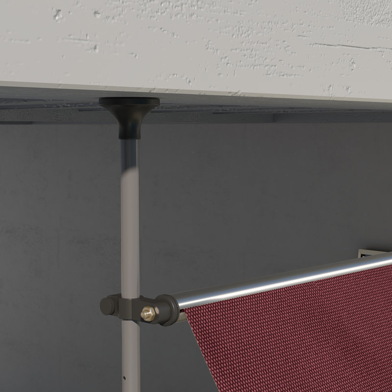 Outsunny D Polyester Cover Retractable Patio Awning, 118.1" H x 118.1" W x 48" D, Red