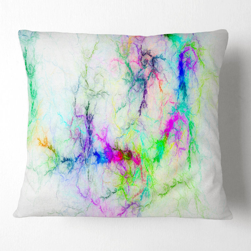  Coussin abstrait abstrait foudroyant ciel orageux, 16 po x 1 po, Coussin décoratif