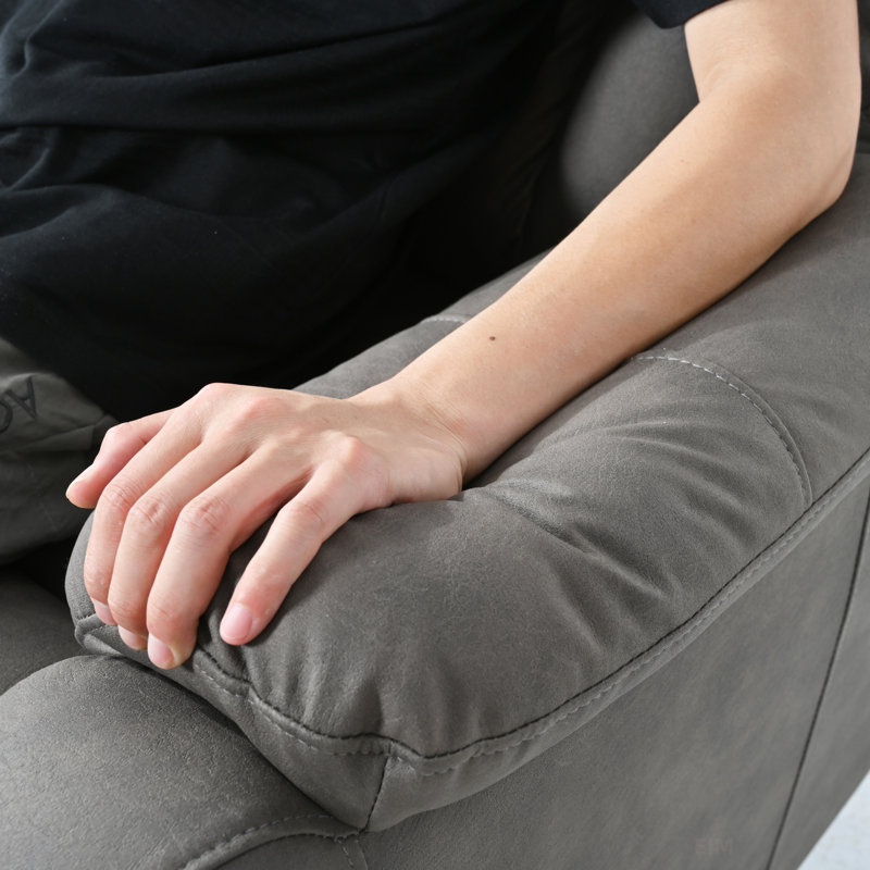 Fauteuil inclinable électrique, Velours gris foncé
