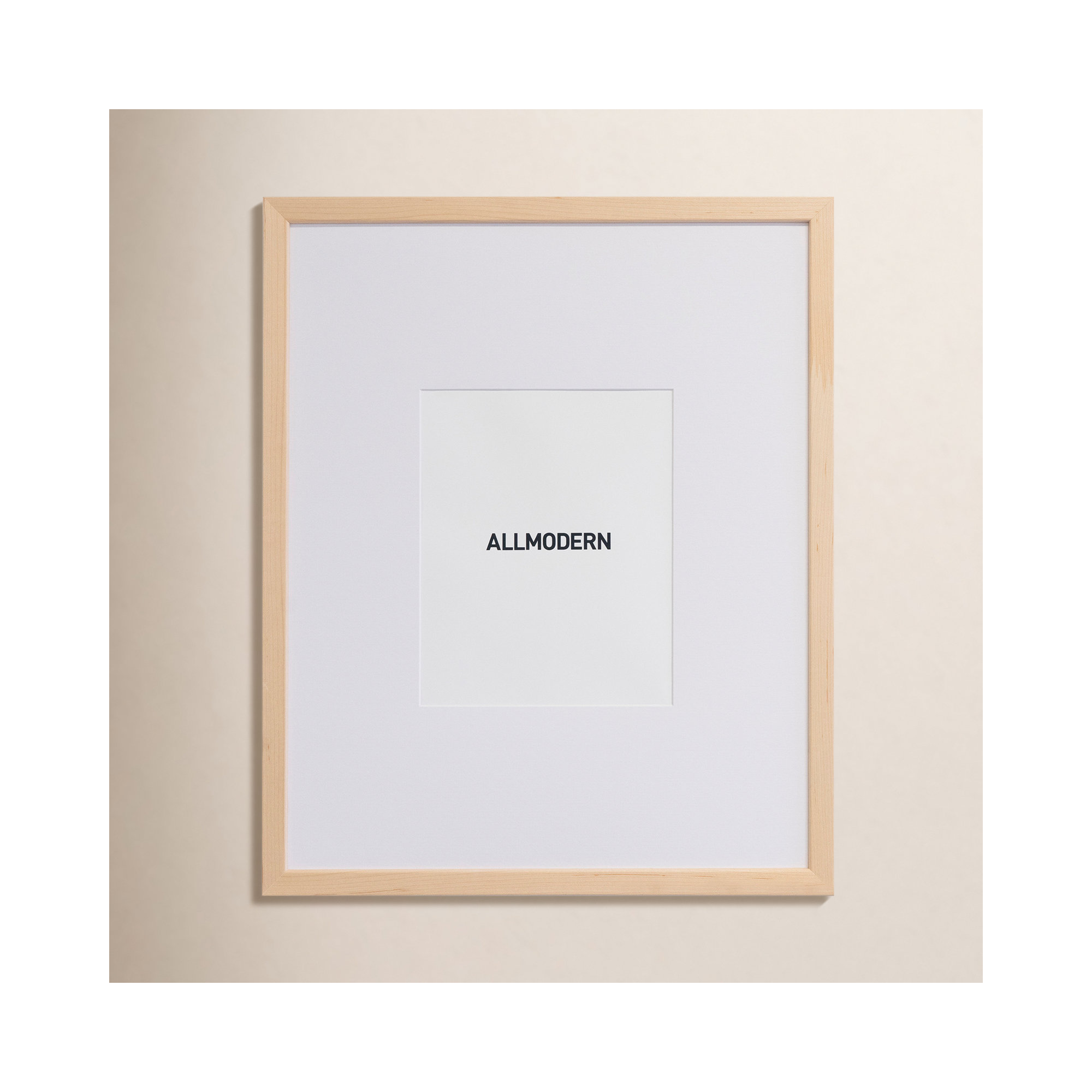 Capullo Wood Matte Picture Frame with Mat, 24" x 36", Natural, 20" x 30"