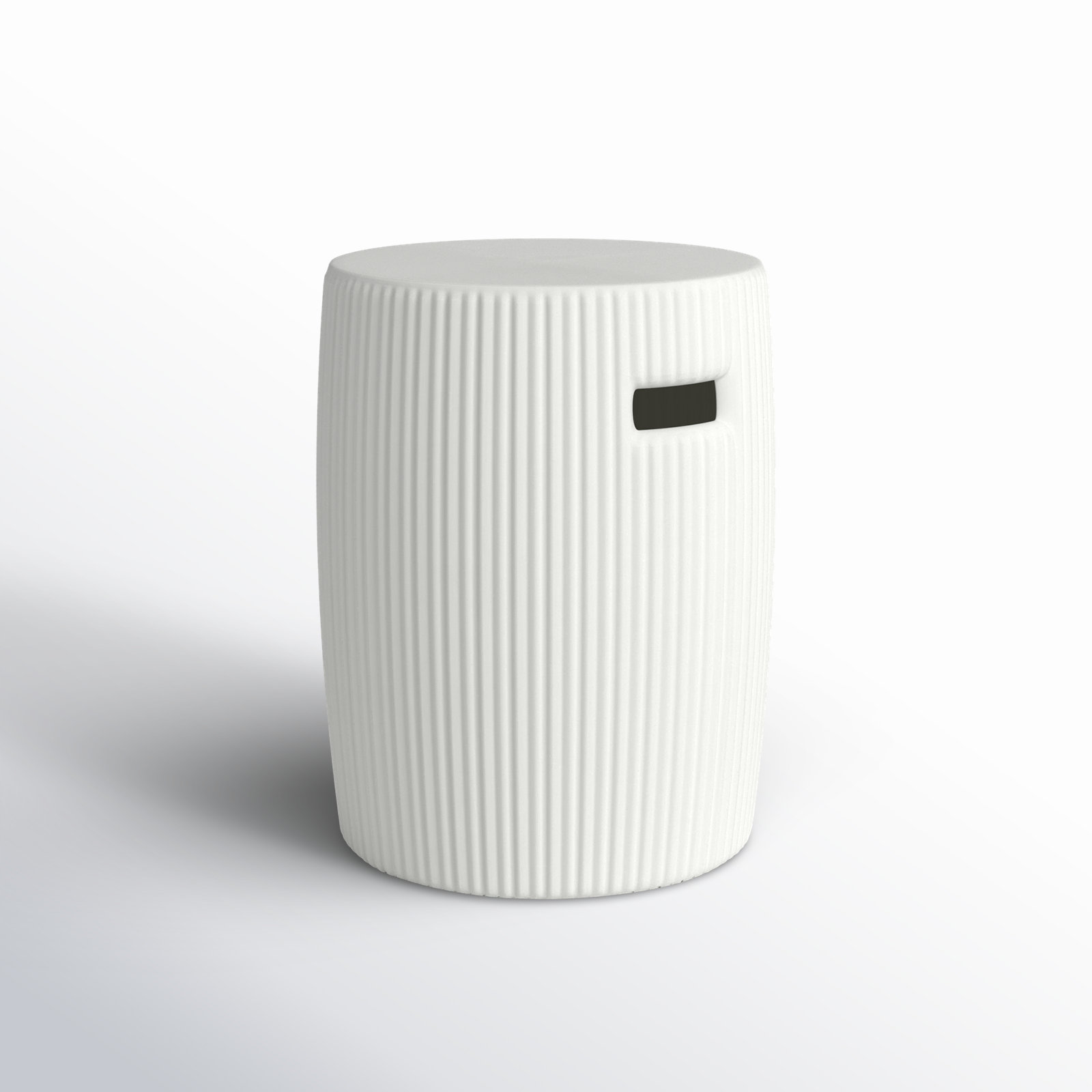 Lionel 15" Patio Side Table, White