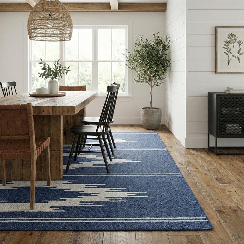 Wuilian Machine Washable Area Rug Living Room Bedroom Bathroom Kitchen Pet Friendly Stain Resistant, Rectangle 3' x 5'