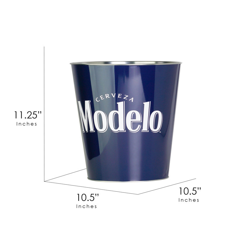 Modelo Blue Metal Office Trash Bin - 2.25 Gallons