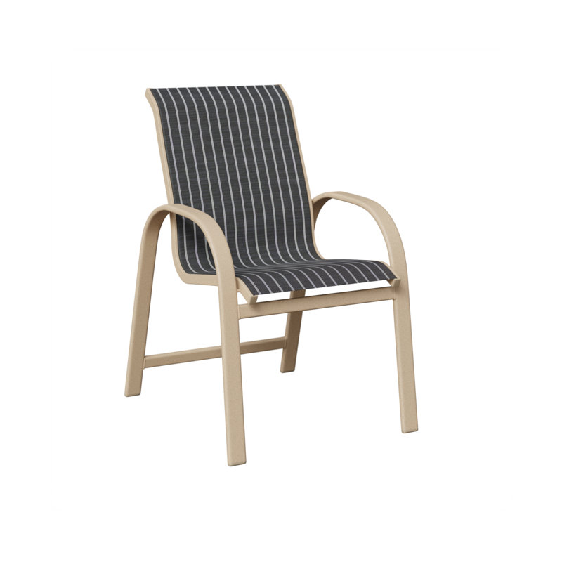 Chaise de salle à manger berlinoise berlinoise Murphy Luna avec tissu à rayures Whisper, Whisper rayé bleu marine