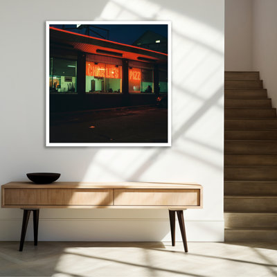 Good Black Art "Charlies Pizz(eria)" Wall Art by Stanley Collins | Square Framed Wall Art Print | Limited Edition