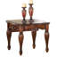 Élégante table de bout en bois de cerisier avec profil sculpté en placage pour le salon