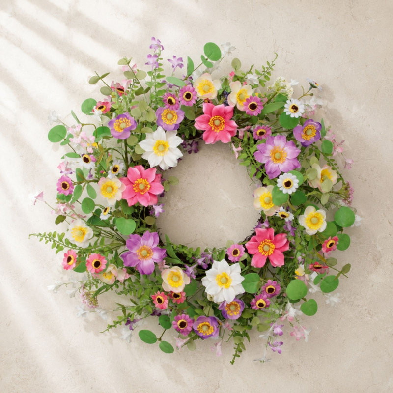 Couronne florale mixte 22 po