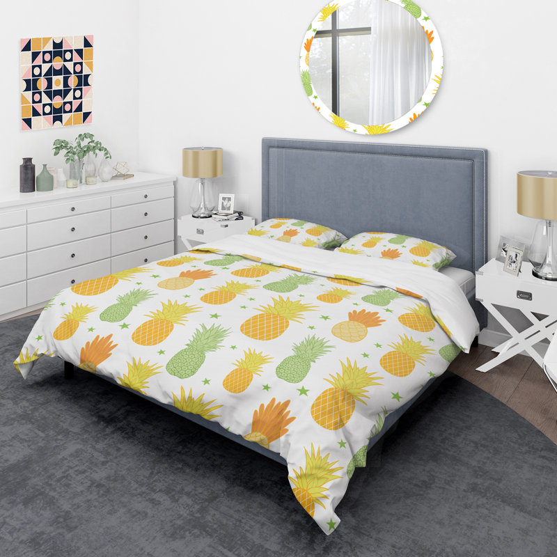  Ensemble de housse de couette Summer Bliss II Mid-Century, Housse de couette très grand + 2 taies décoratives
