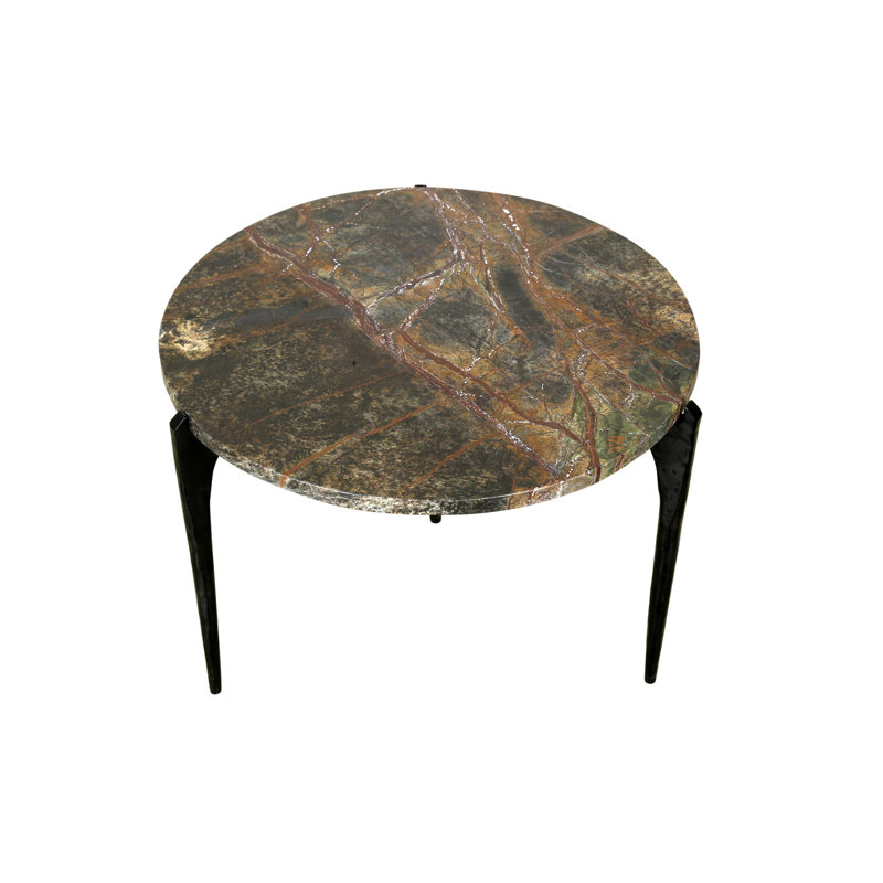 Currington Marble Top End Table, Forest Green