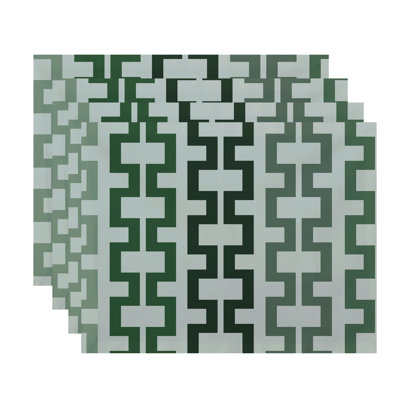 Cuff-Links Polyester Geometric Rectangle Placemat