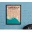 «Long Beach City Map», reproduction d'impression sur affiche en beige-24706071