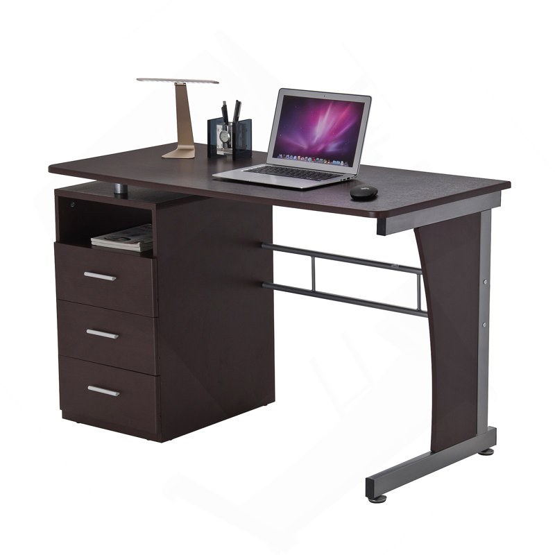 Bureau d'ordinateur avec beaucoup de rangement