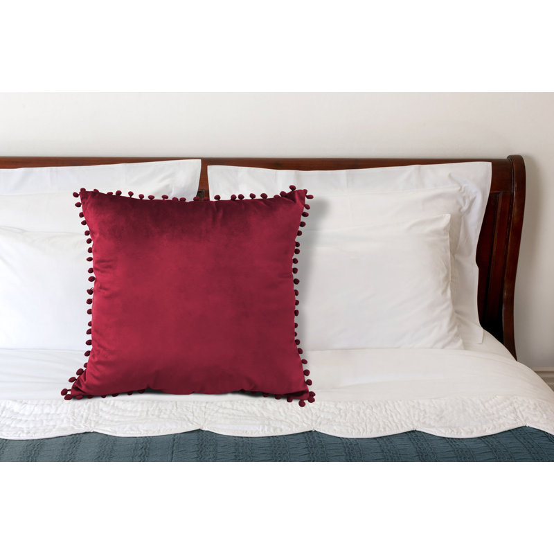 Hennessey Square Pillow Cover & Insert, Ruby