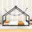 House Bed With Playhouse Design And Headboard-101350074-101350073