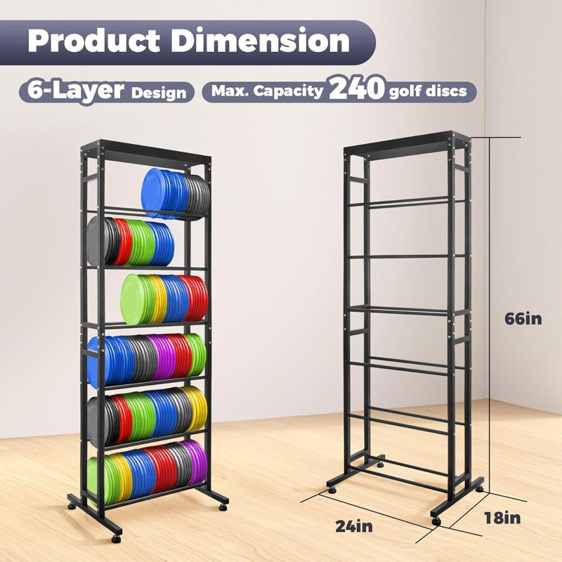 Metal Disc Golf Storage Rack