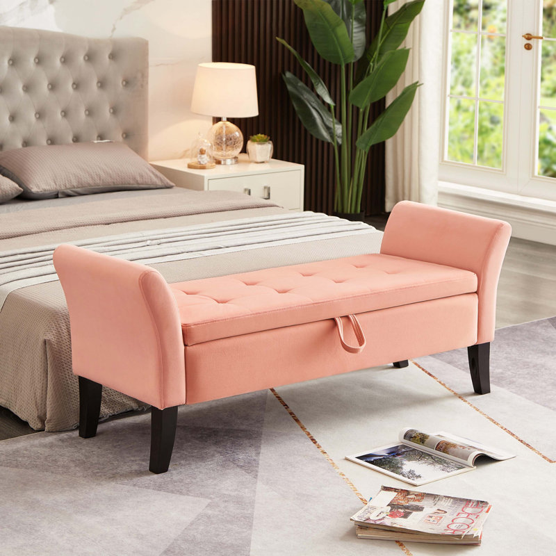 Banc rembourré Encinal, Rose