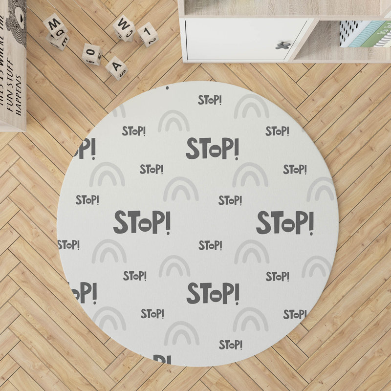Stop Slate Kids Play Mat, Ivory/Charcoal